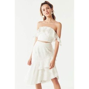 Keepsake the label Radar Floral Ruffle Midi skirt